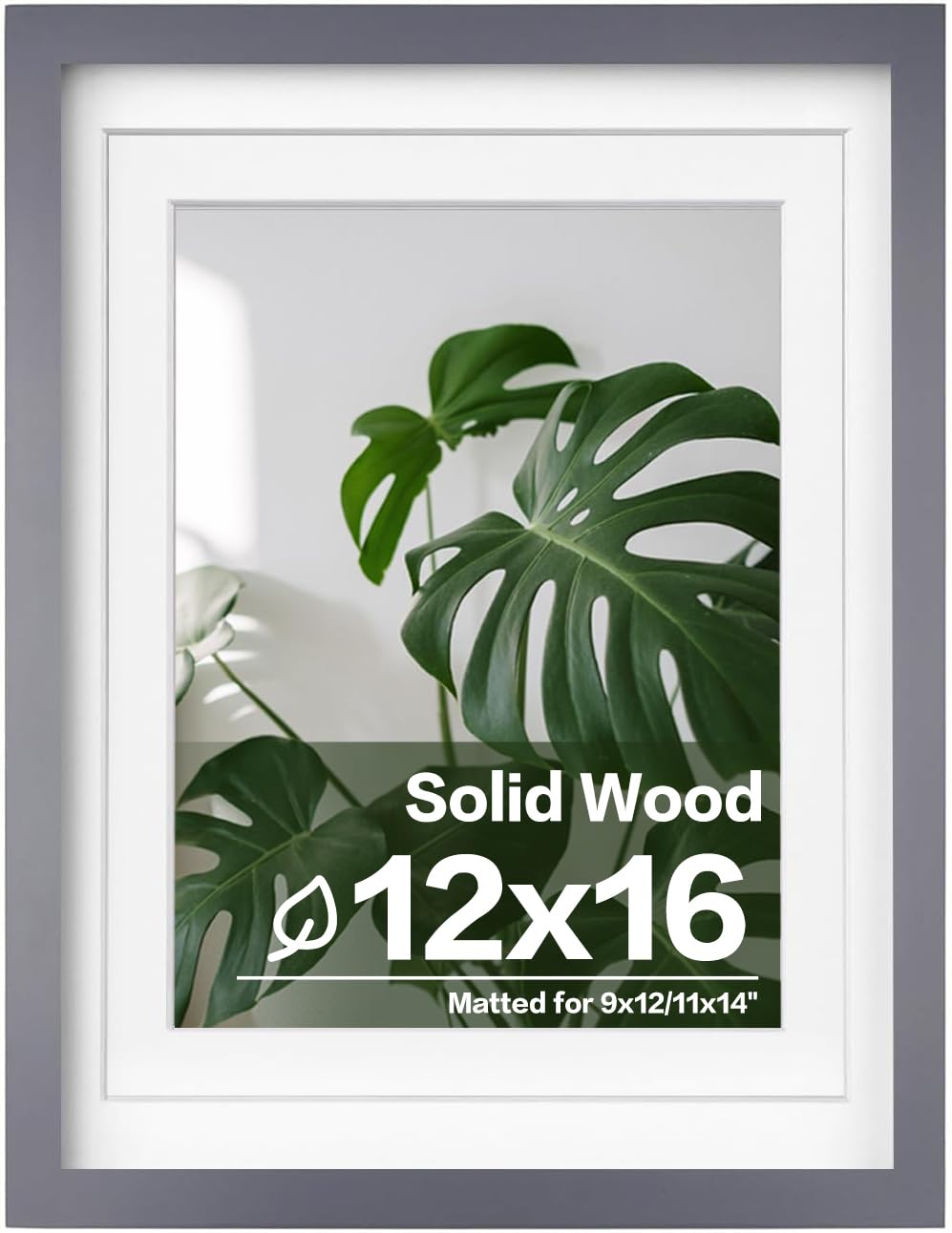 Egofine 11x14 Picture Frame Made of Solid Wood Covered by Plexiglass, Display Pictures 5x7/8x10 with Mat or 11x14 Without Mat for Table Top Display and Wall Mounting Photo Frame, Navy Blue