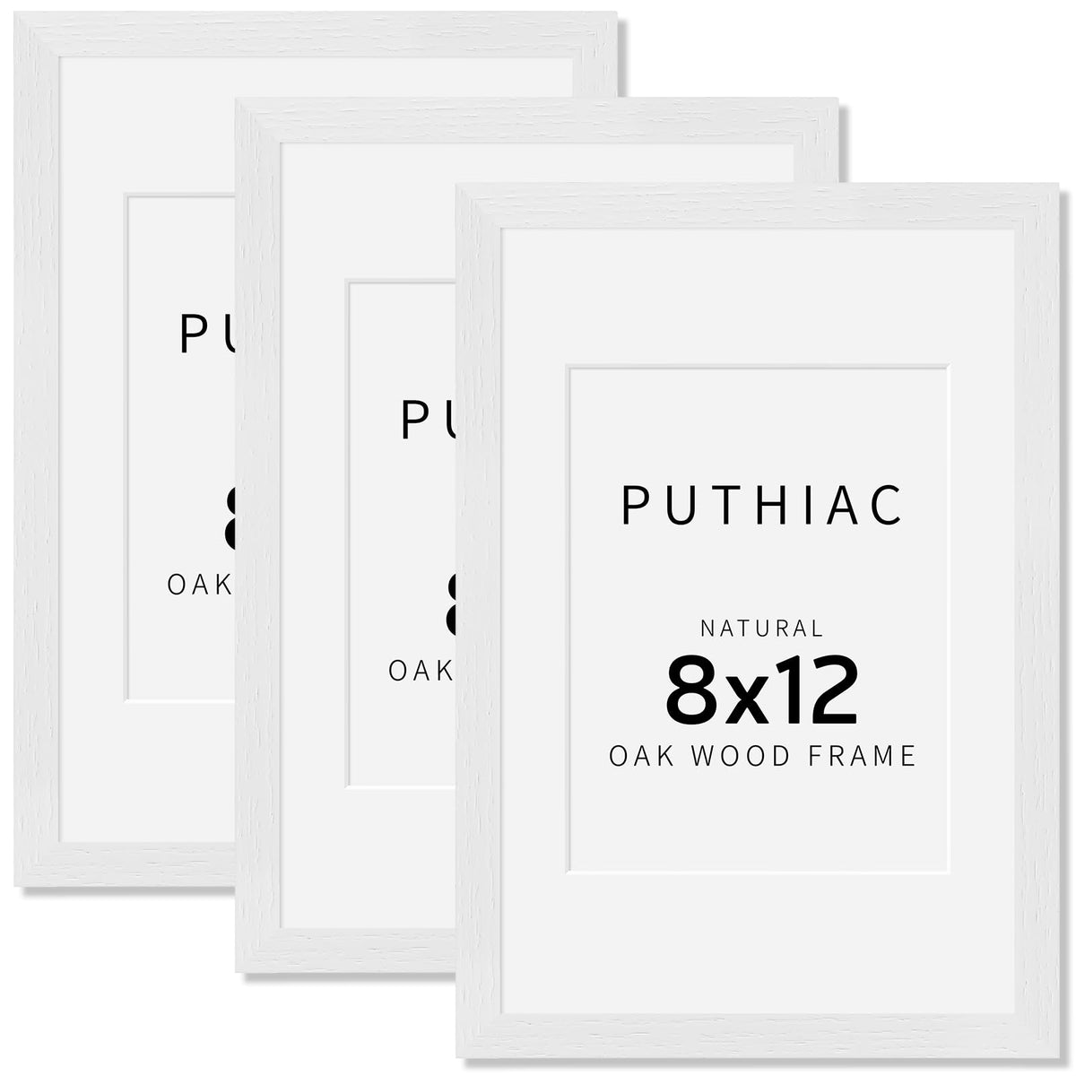 puthiac 11x14 Solid Oak Wood Picture Frame, Natural Oak, 1 Pack