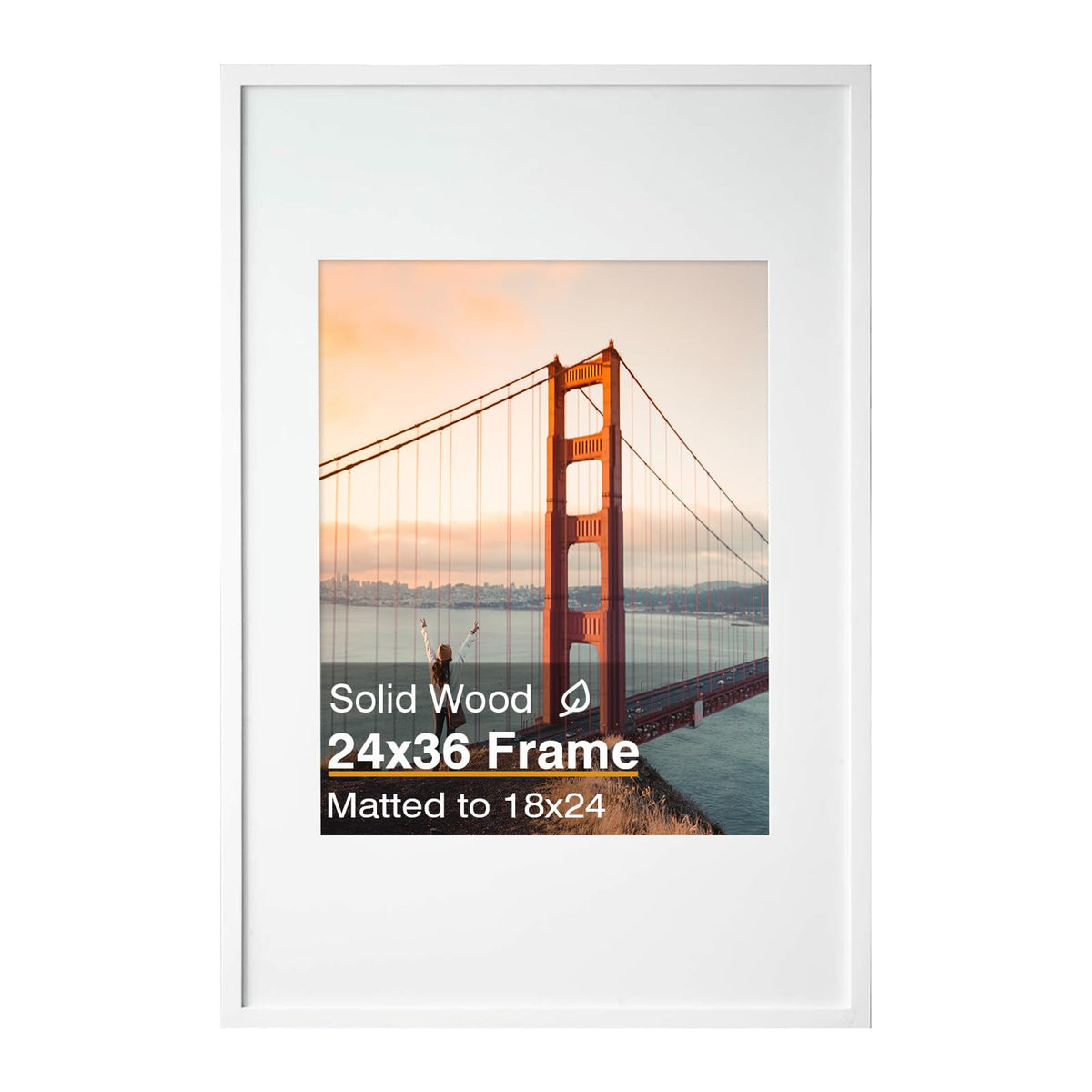 KINLINK 11x14 Picture Frame Natural, Solid Wood Frame 11x14 with Acrylic Plexiglass for Pictures 5x7/8x10 With Mat,Tabletop and Wall Display, 11 x 14 Picture Frame Set of 1