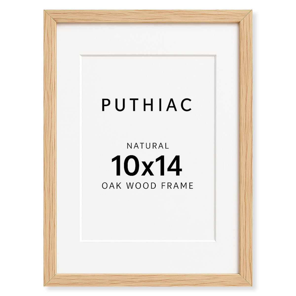 puthiac 11x14 Solid Oak Wood Picture Frame, Natural Oak, 1 Pack