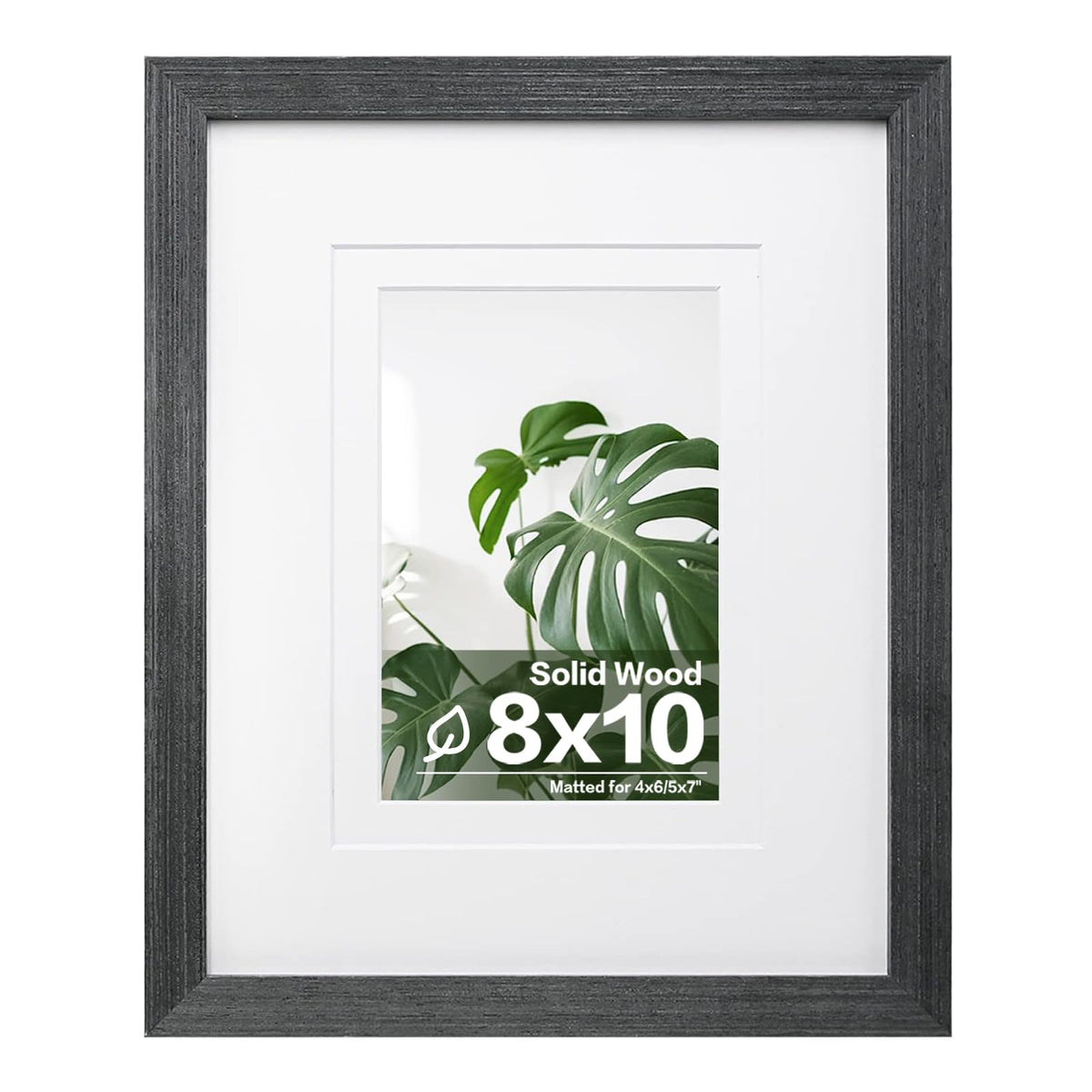 Egofine 11x14 Picture Frame Made of Solid Wood Covered by Plexiglass, Display Pictures 5x7/8x10 with Mat or 11x14 Without Mat for Table Top Display and Wall Mounting Photo Frame, Navy Blue