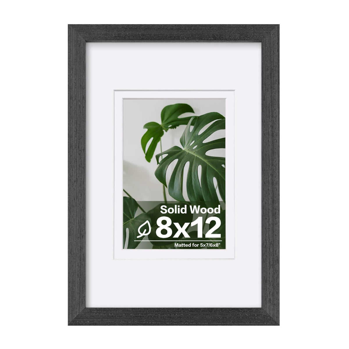 Egofine 11x14 Picture Frame Made of Solid Wood Covered by Plexiglass, Display Pictures 5x7/8x10 with Mat or 11x14 Without Mat for Table Top Display and Wall Mounting Photo Frame, Navy Blue