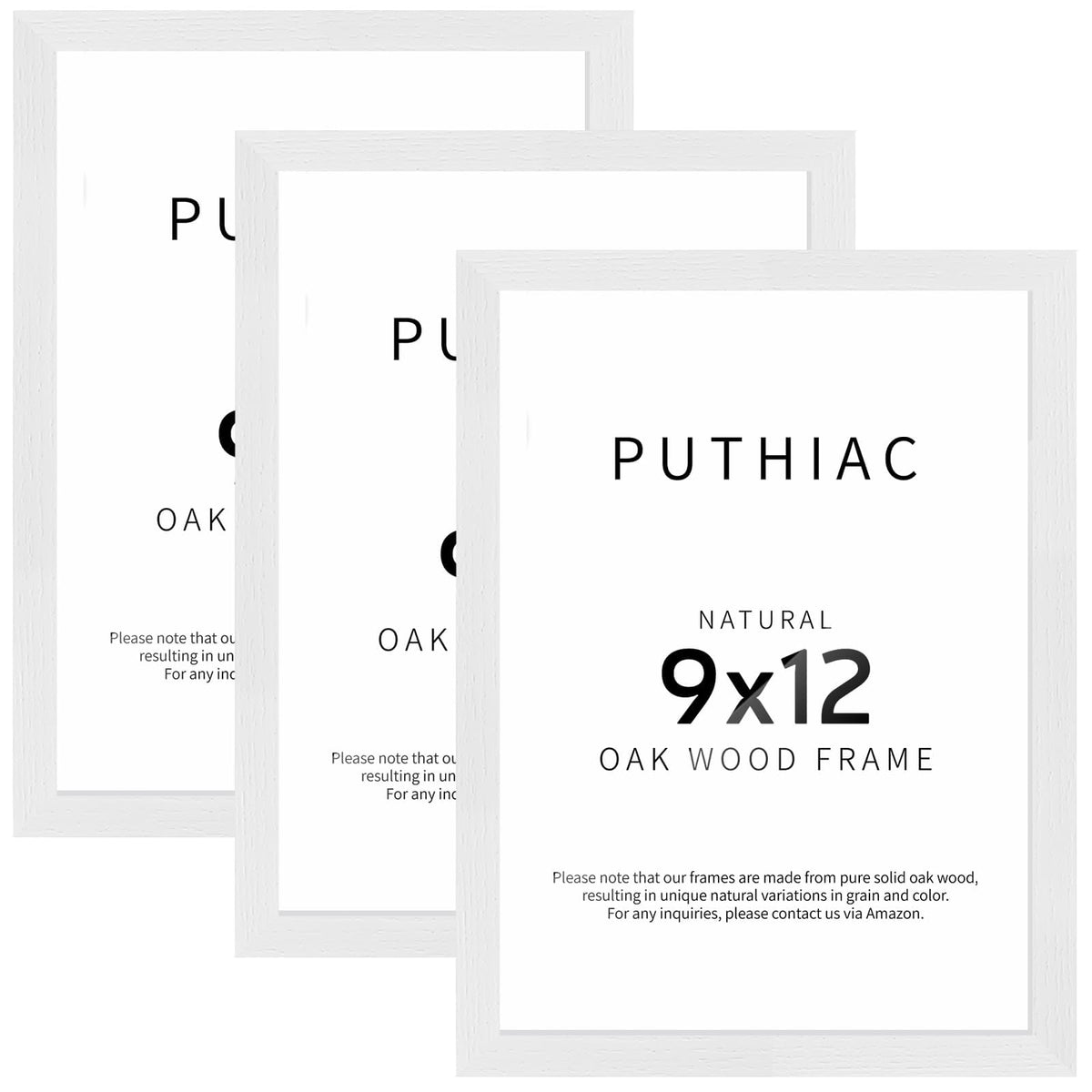 puthiac 11x14 Solid Oak Wood Picture Frame, Natural Oak, 1 Pack