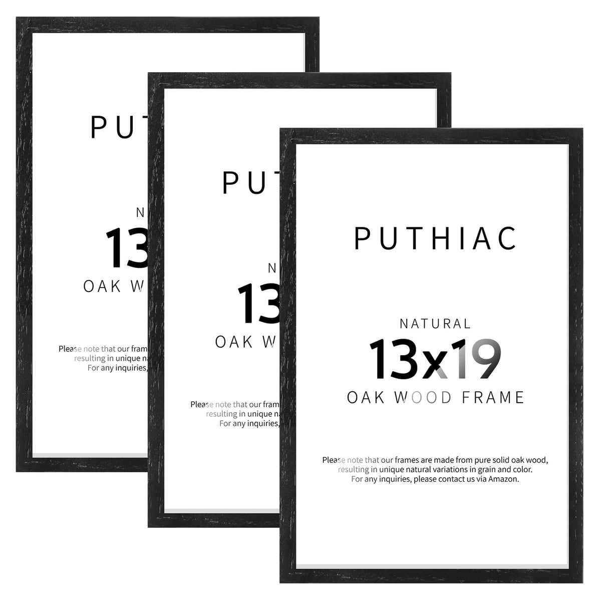 puthiac 11x14 Solid Oak Wood Picture Frame, Natural Oak, 1 Pack