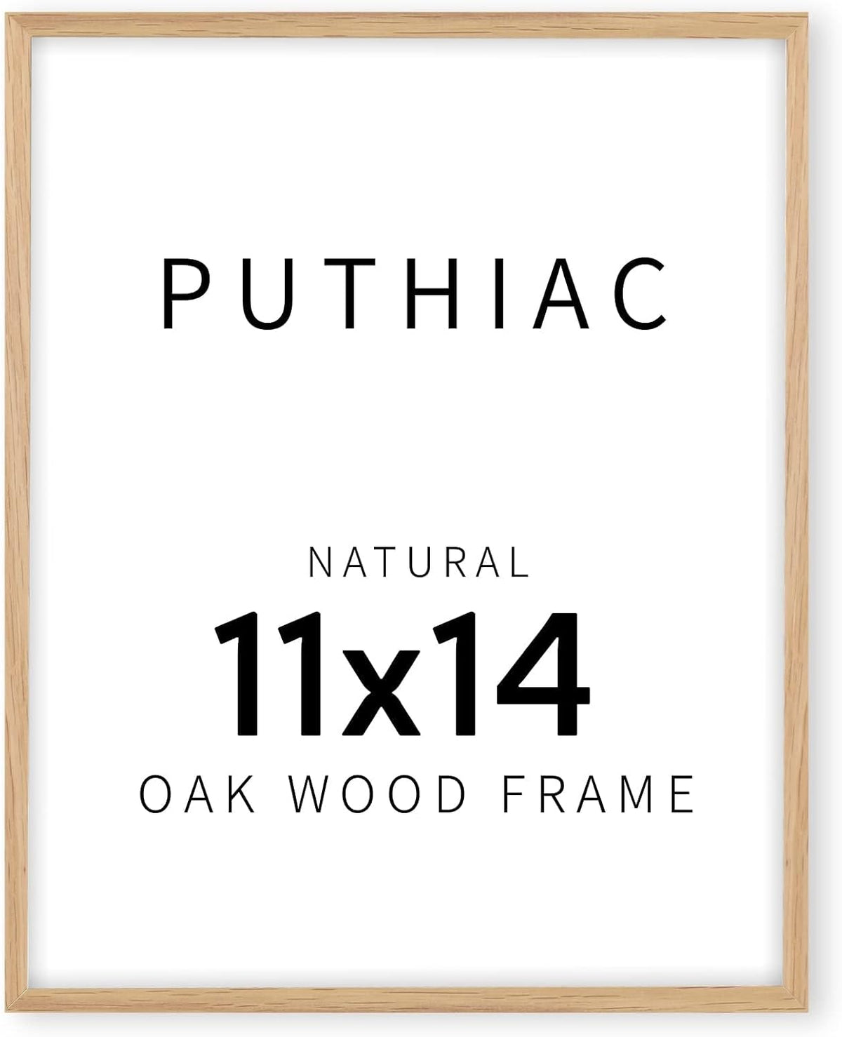 puthiac 11x14 Solid Oak Wood Picture Frame, Natural Oak, 1 Pack