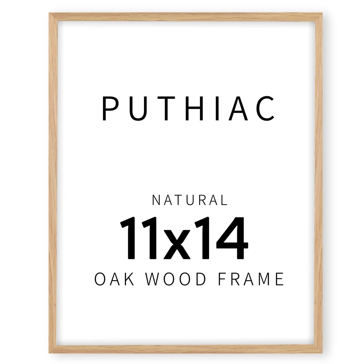 puthiac 11x14 Solid Oak Wood Picture Frame, Natural Oak, 1 Pack