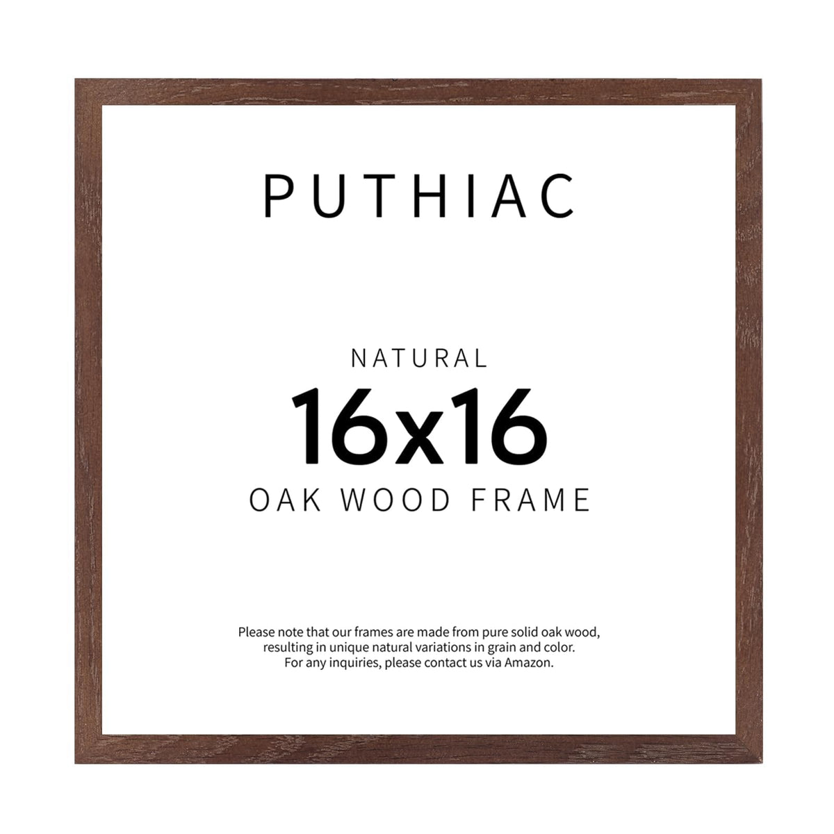 puthiac 11x14 Solid Oak Wood Picture Frame, Natural Oak, 1 Pack