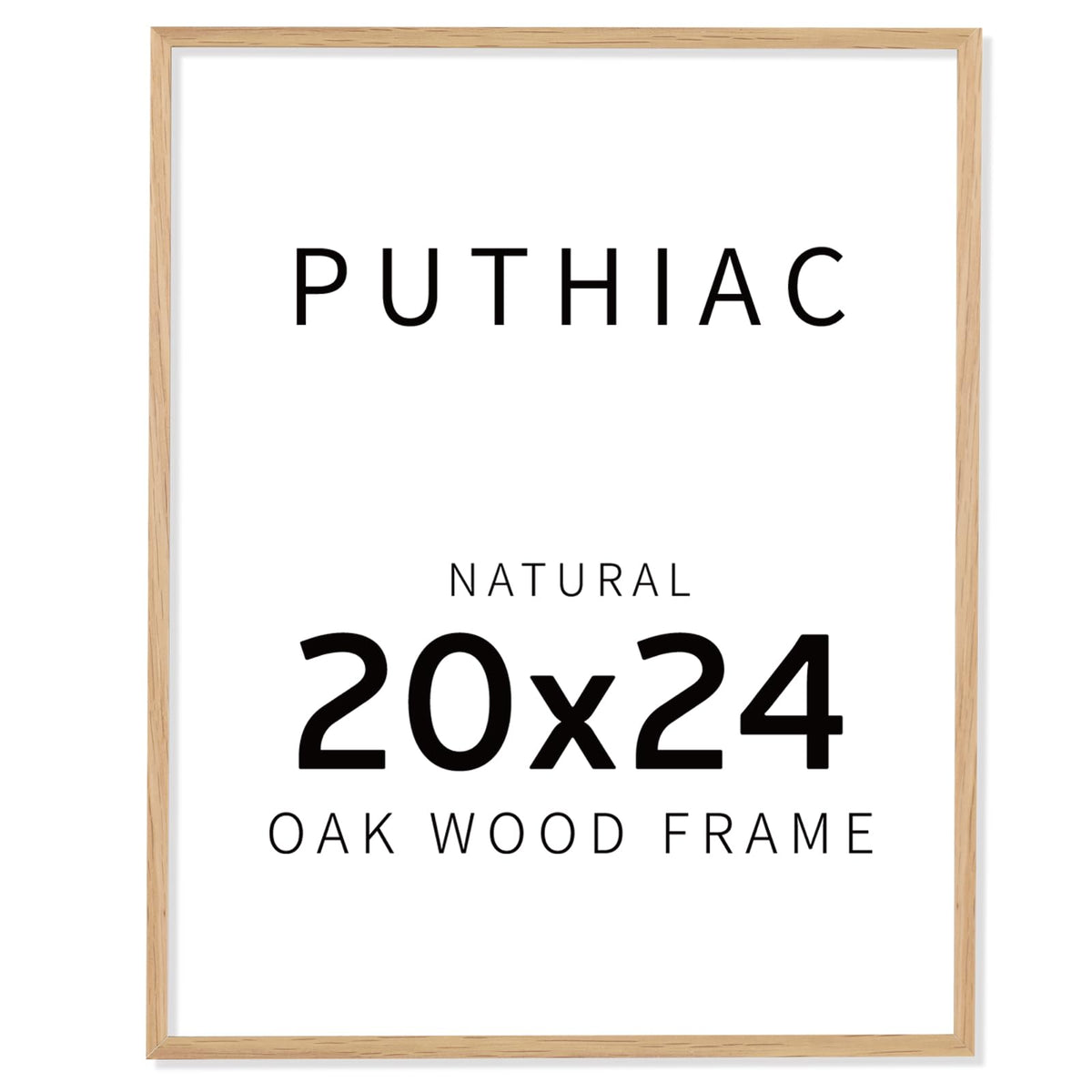 puthiac 11x14 Solid Oak Wood Picture Frame, Natural Oak, 1 Pack
