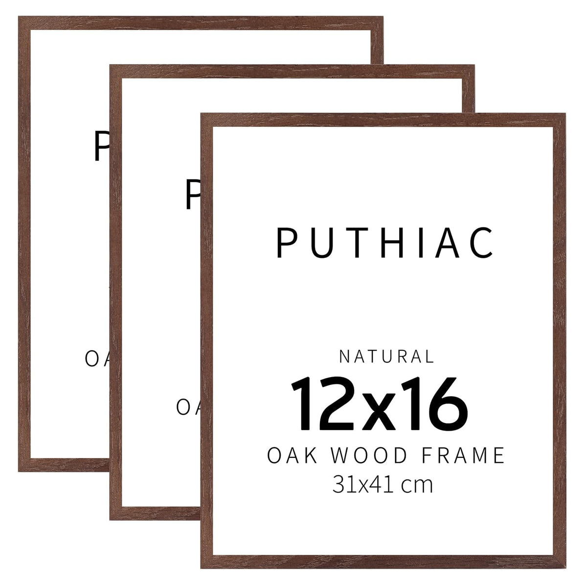 puthiac 11x14 Solid Oak Wood Picture Frame, Natural Oak, 1 Pack