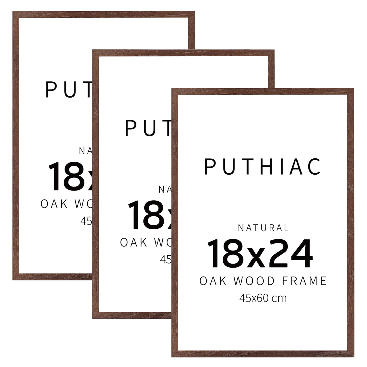 puthiac 11x14 Solid Oak Wood Picture Frame, Natural Oak, 1 Pack