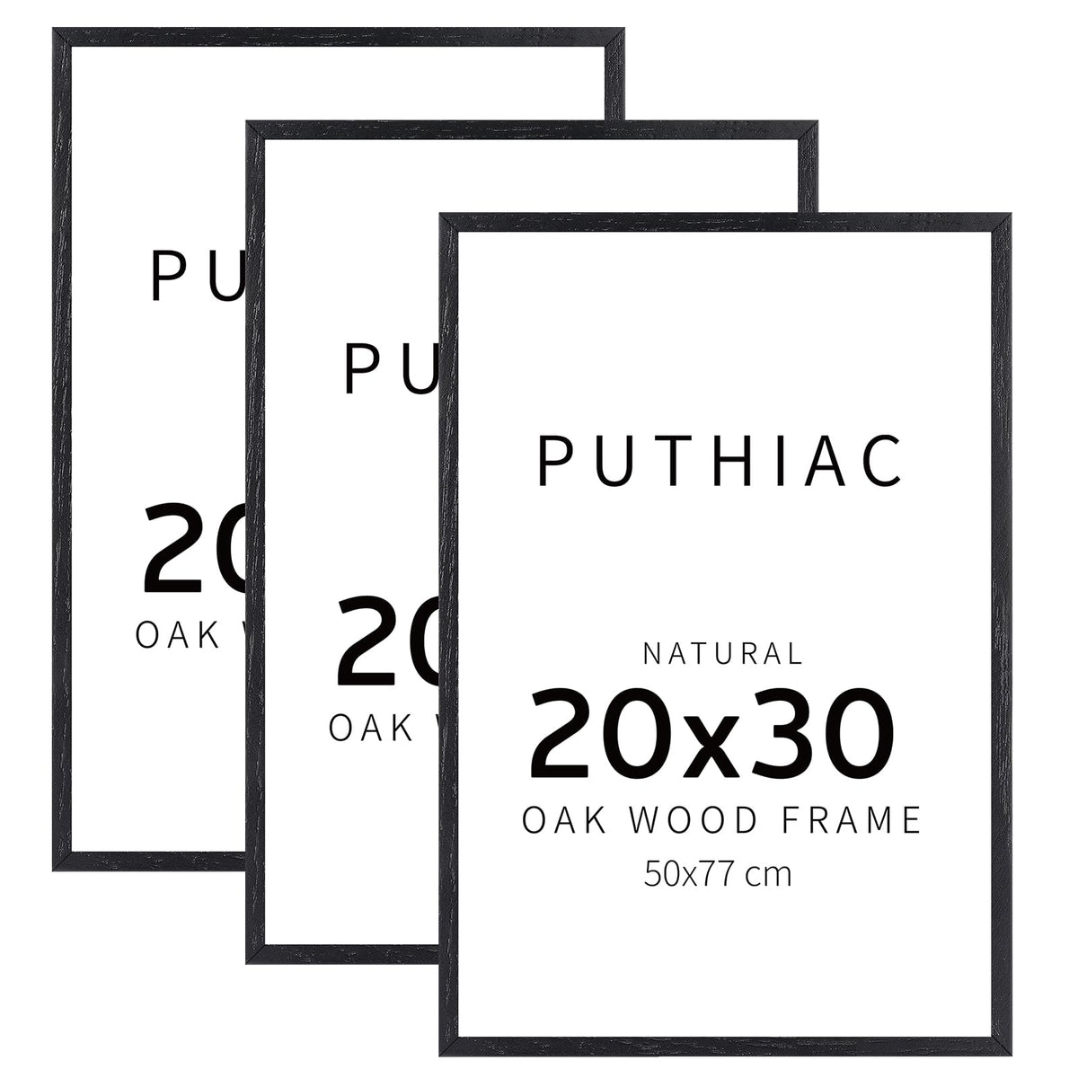 puthiac 11x14 Solid Oak Wood Picture Frame, Natural Oak, 1 Pack