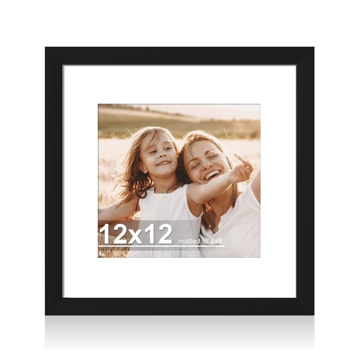 Hongkee 4x6 Picture Frame with Real Glass Wood Frame, 1 Pack (Mat 3.5x5)