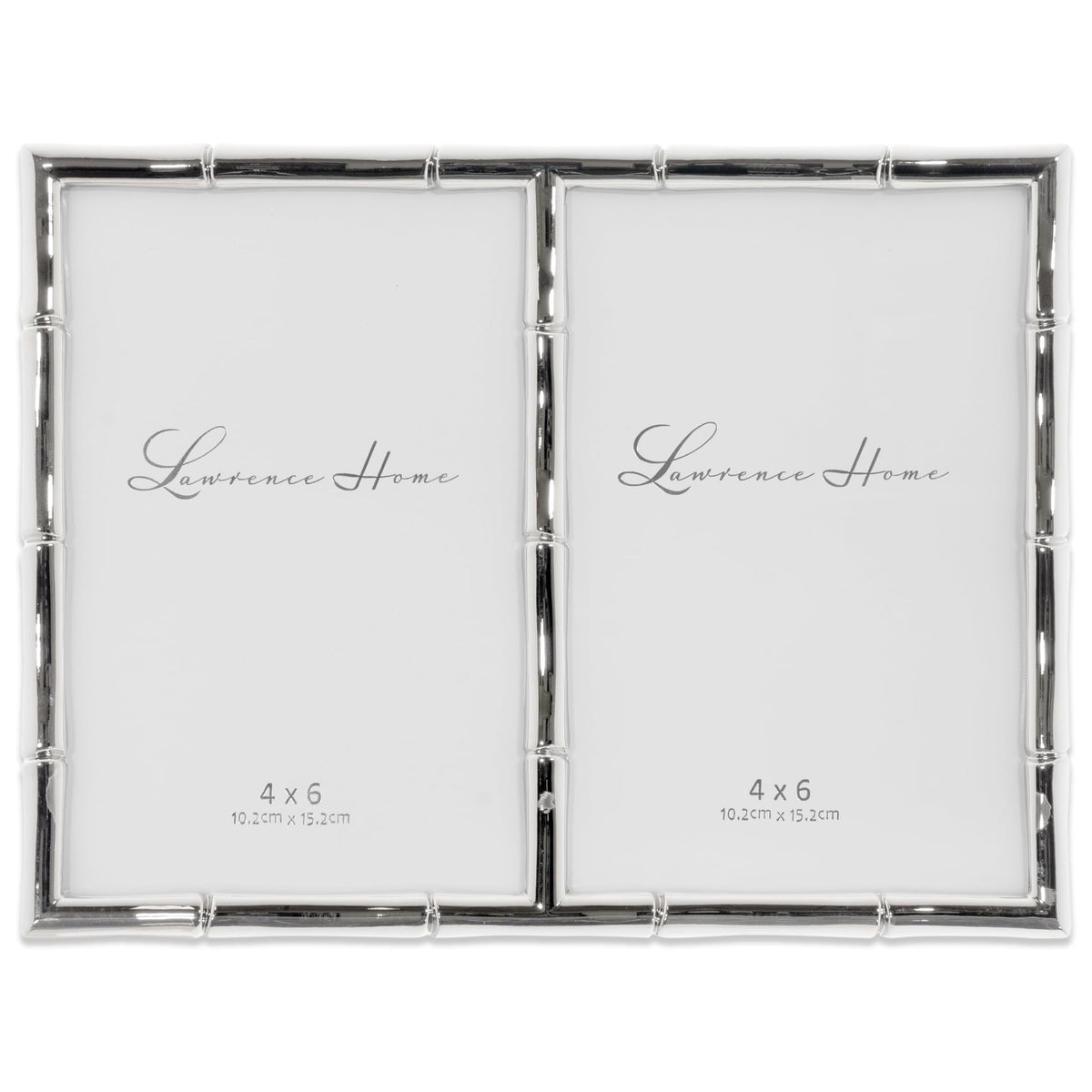 Lawrence 712246 4-Inch W x 6-Inch H Gold Metal Picture Frame with Bamboo Design