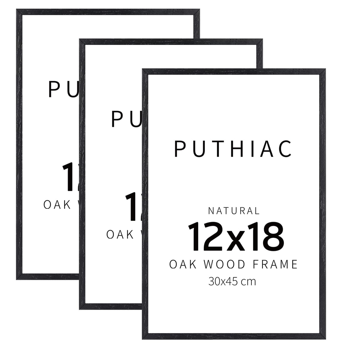puthiac 11x14 Solid Oak Wood Picture Frame, Natural Oak, 1 Pack