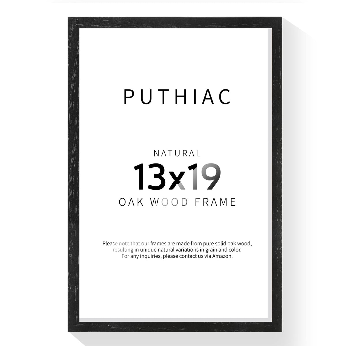 puthiac 11x14 Solid Oak Wood Picture Frame, Natural Oak, 1 Pack