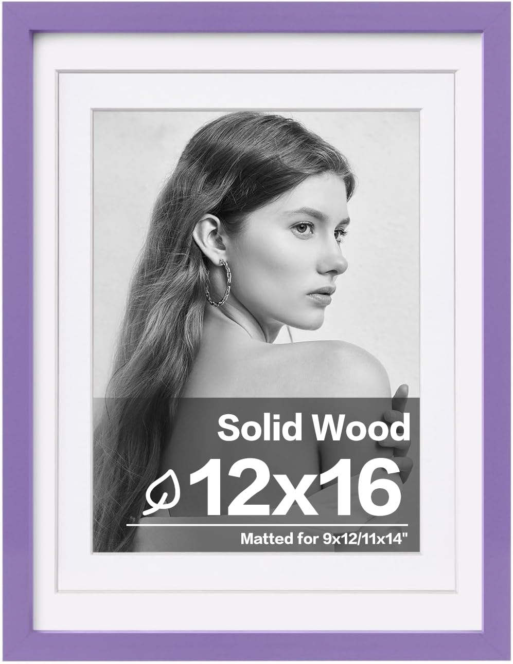 Egofine 11x14 Picture Frame Made of Solid Wood Covered by Plexiglass, Display Pictures 5x7/8x10 with Mat or 11x14 Without Mat for Table Top Display and Wall Mounting Photo Frame, Navy Blue