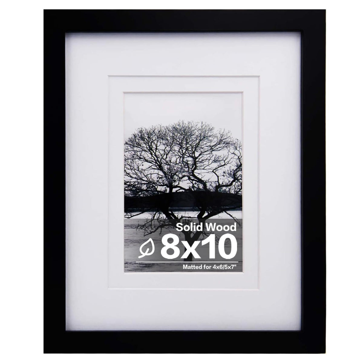 Egofine 11x14 Picture Frame Made of Solid Wood Covered by Plexiglass, Display Pictures 5x7/8x10 with Mat or 11x14 Without Mat for Table Top Display and Wall Mounting Photo Frame, Navy Blue