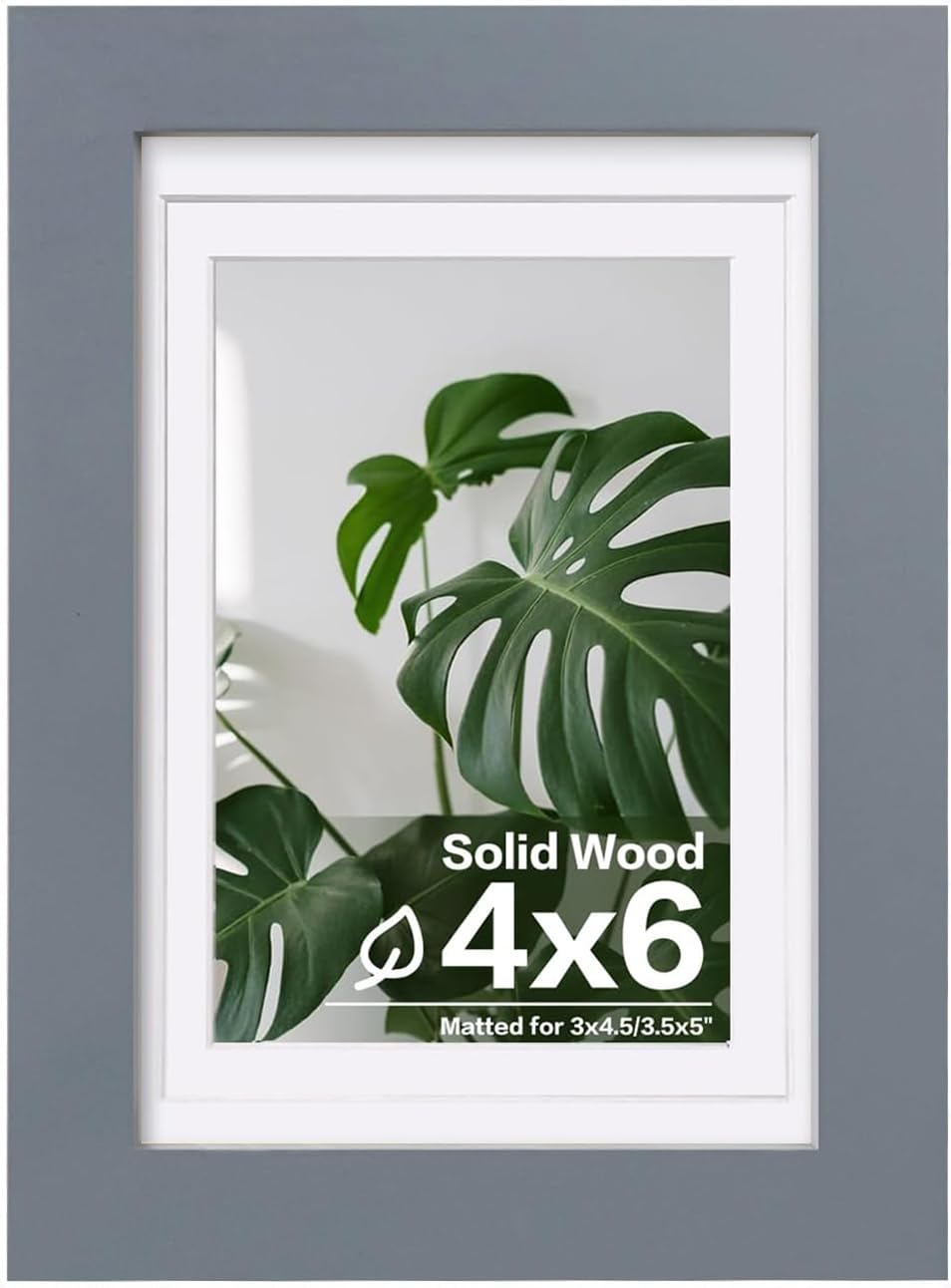 Egofine 11x14 Picture Frame Made of Solid Wood Covered by Plexiglass, Display Pictures 5x7/8x10 with Mat or 11x14 Without Mat for Table Top Display and Wall Mounting Photo Frame, Navy Blue