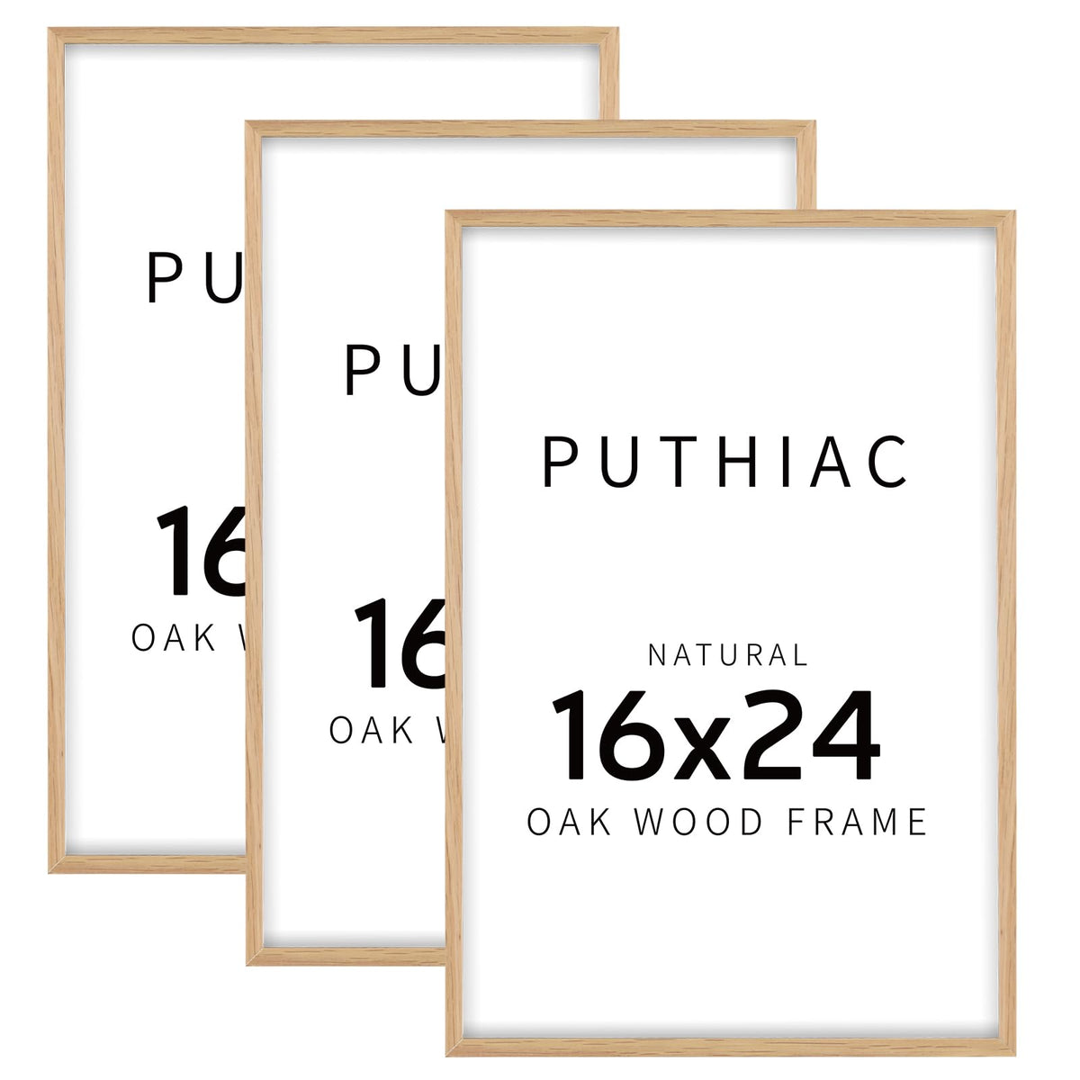 puthiac 11x14 Solid Oak Wood Picture Frame, Natural Oak, 1 Pack