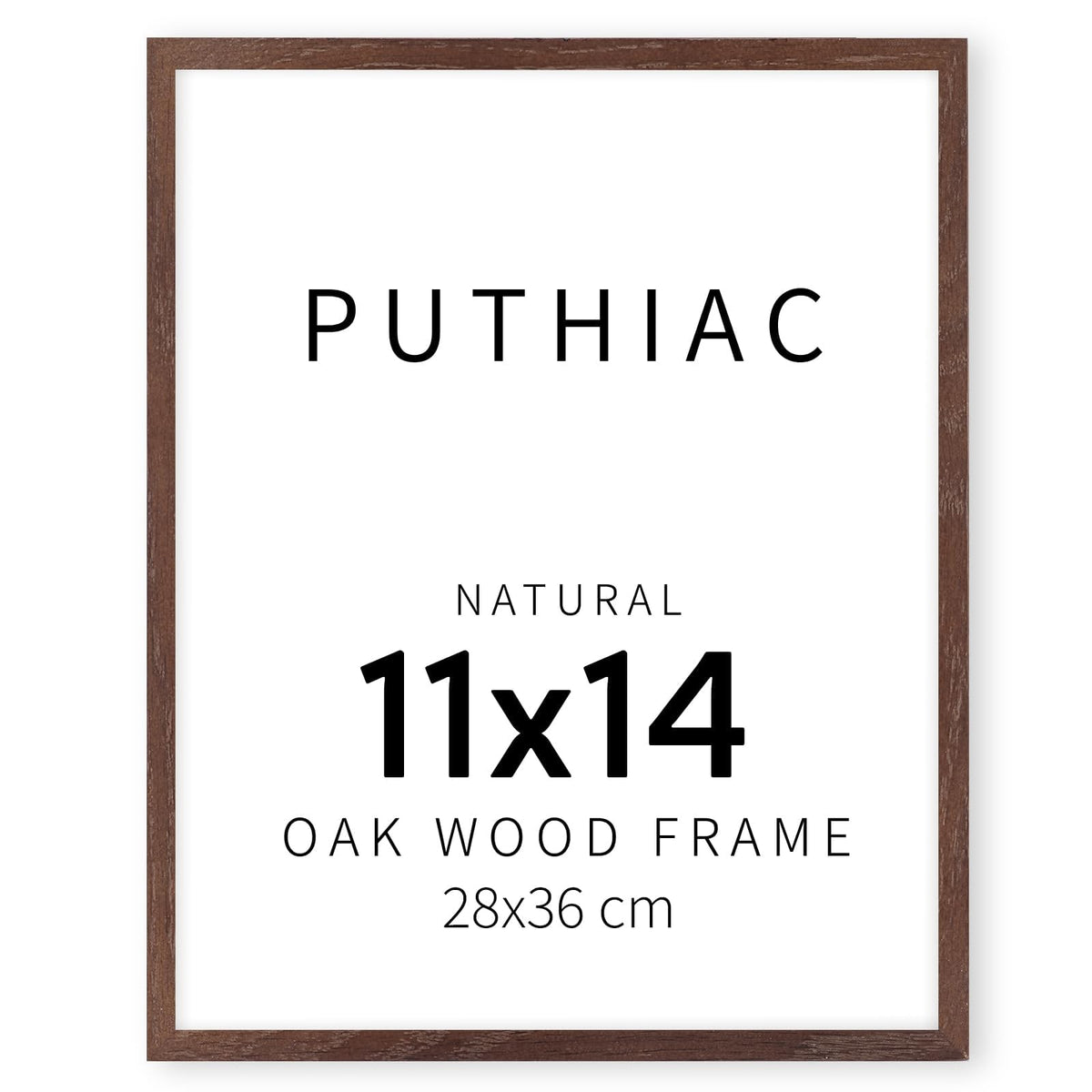 puthiac 11x14 Solid Oak Wood Picture Frame, Natural Oak, 1 Pack