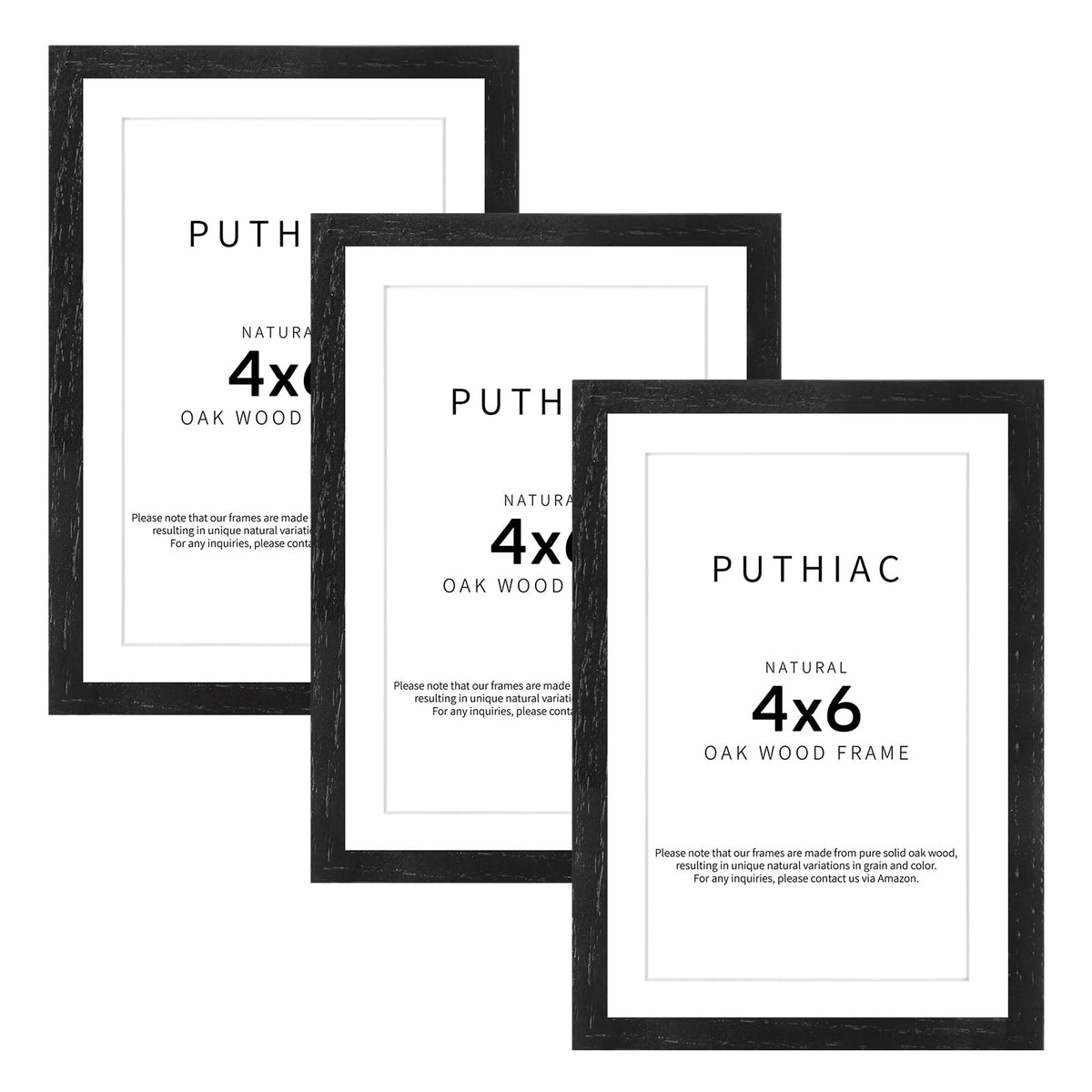 puthiac 11x14 Solid Oak Wood Picture Frame, Natural Oak, 1 Pack