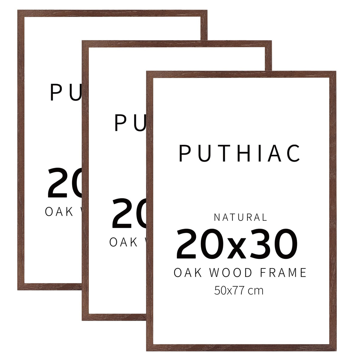 puthiac 11x14 Solid Oak Wood Picture Frame, Natural Oak, 1 Pack