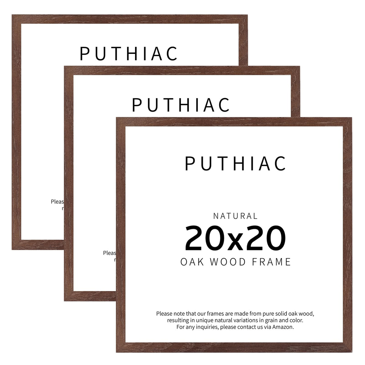 puthiac 11x14 Solid Oak Wood Picture Frame, Natural Oak, 1 Pack