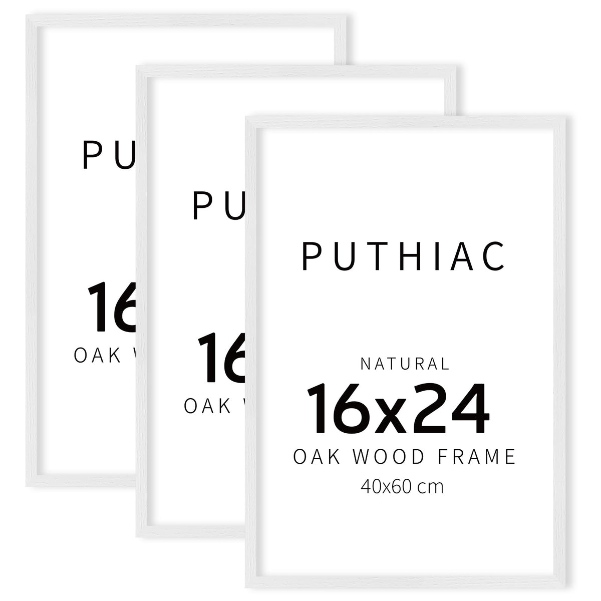 puthiac 11x14 Solid Oak Wood Picture Frame, Natural Oak, 1 Pack