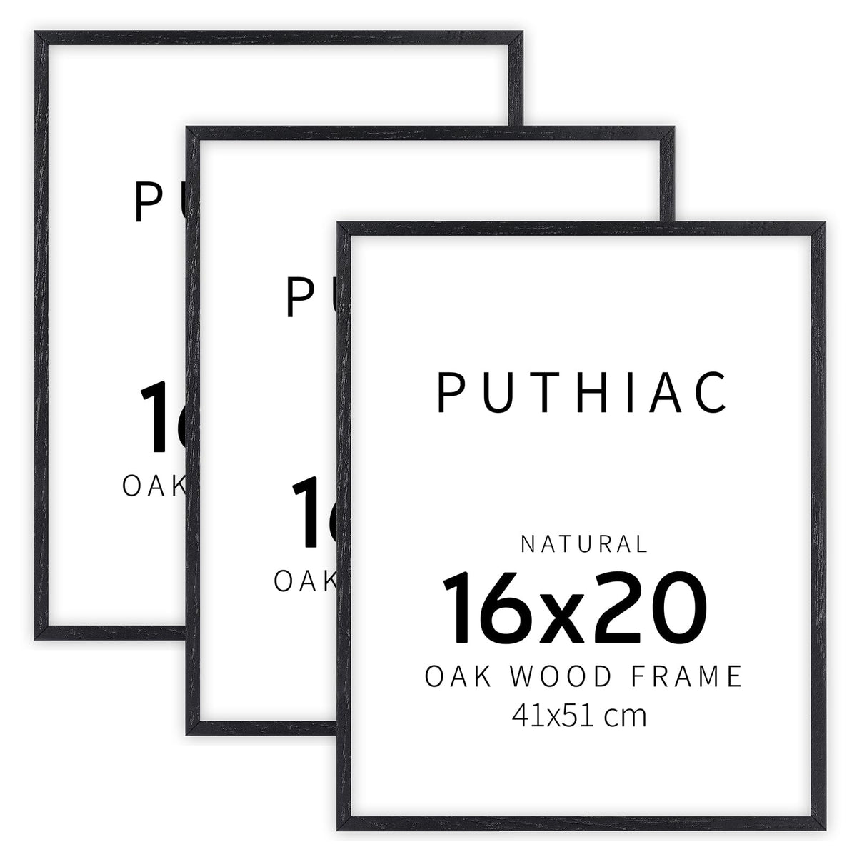 puthiac 11x14 Solid Oak Wood Picture Frame, Natural Oak, 1 Pack