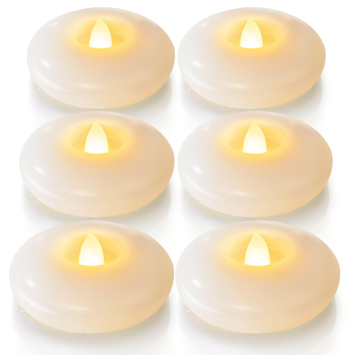 Homemory 24Pack 3" White Flameless Floating LED Candle, Waterproof Tealight