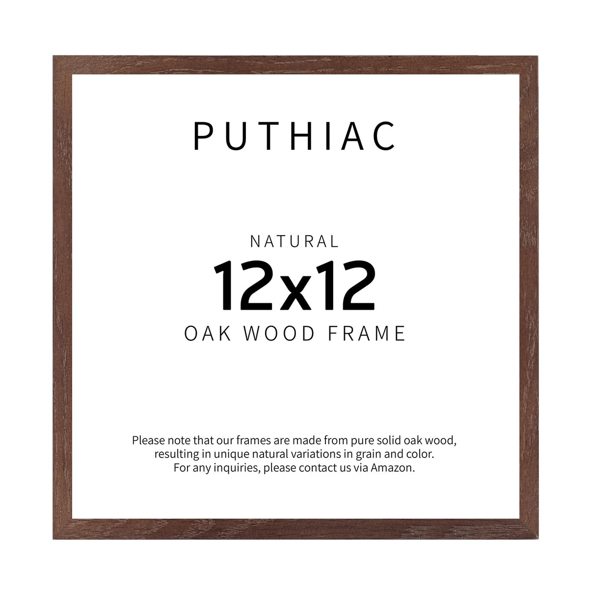 puthiac 11x14 Solid Oak Wood Picture Frame, Natural Oak, 1 Pack