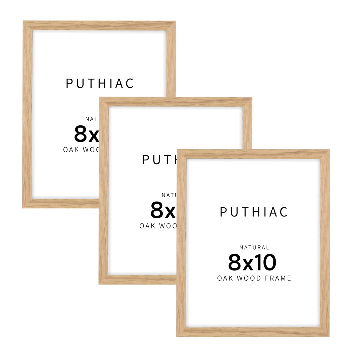 puthiac 11x14 Solid Oak Wood Picture Frame, Natural Oak, 1 Pack