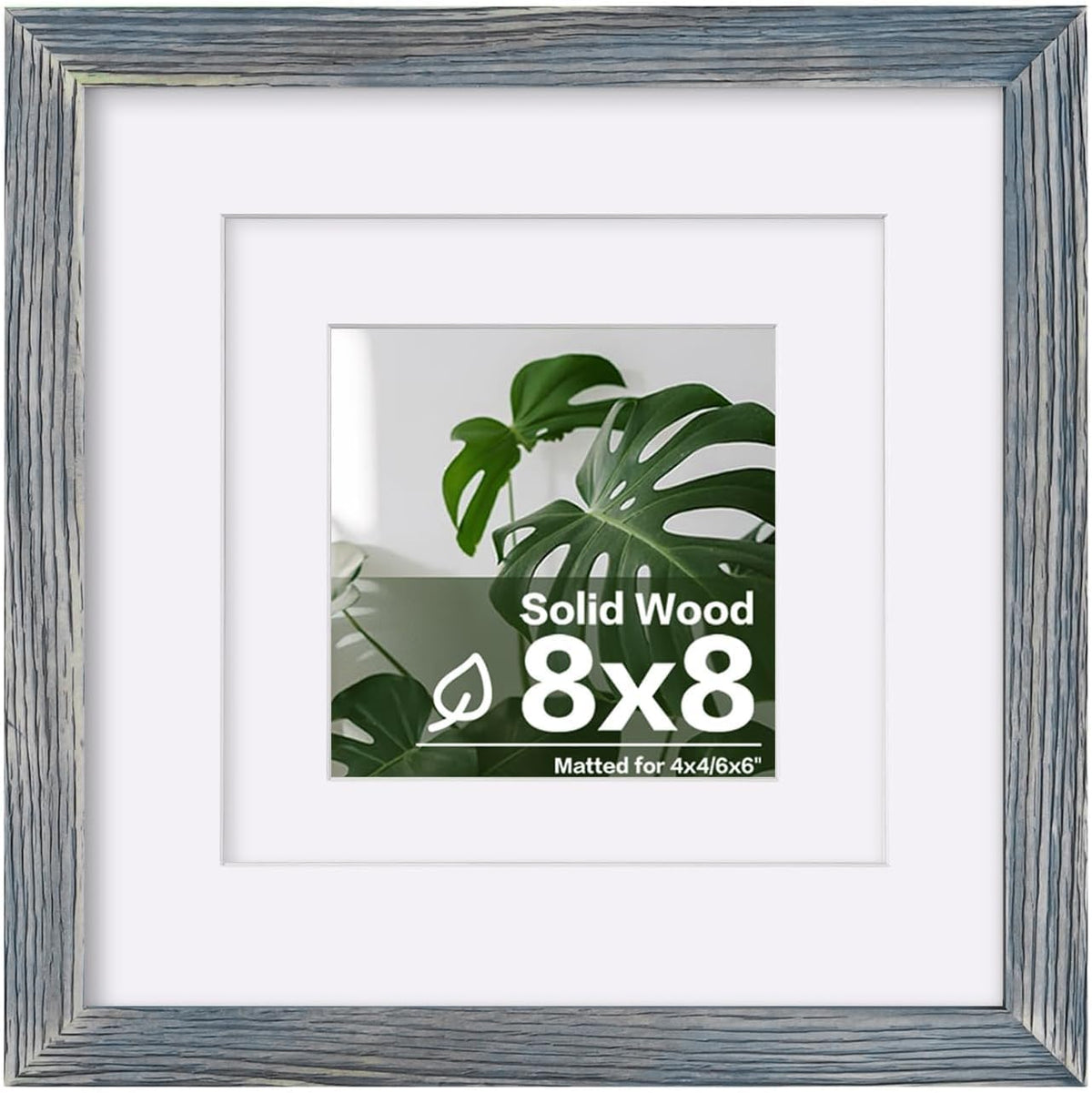 Egofine 11x14 Picture Frame Made of Solid Wood Covered by Plexiglass, Display Pictures 5x7/8x10 with Mat or 11x14 Without Mat for Table Top Display and Wall Mounting Photo Frame, Navy Blue