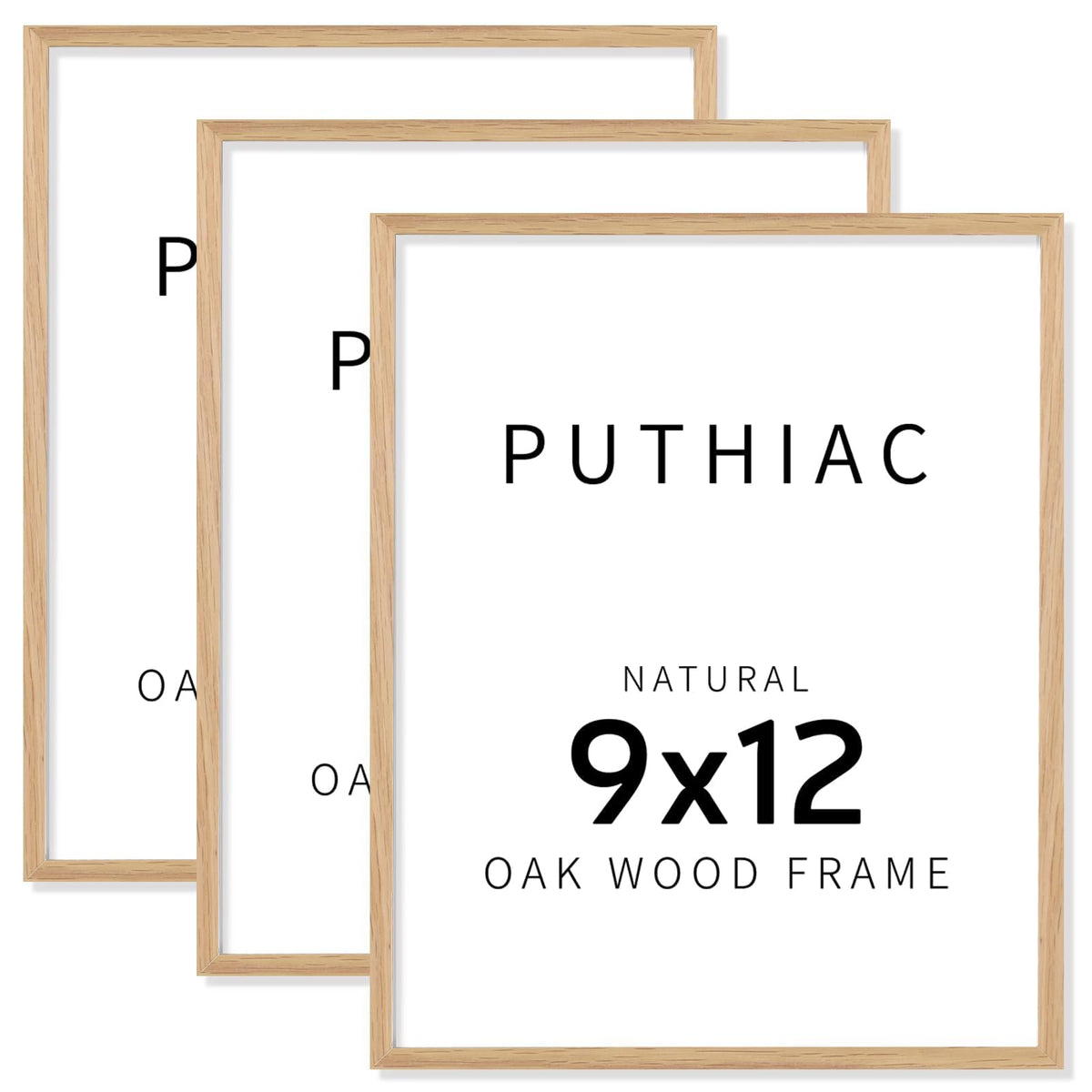 puthiac 11x14 Solid Oak Wood Picture Frame, Natural Oak, 1 Pack