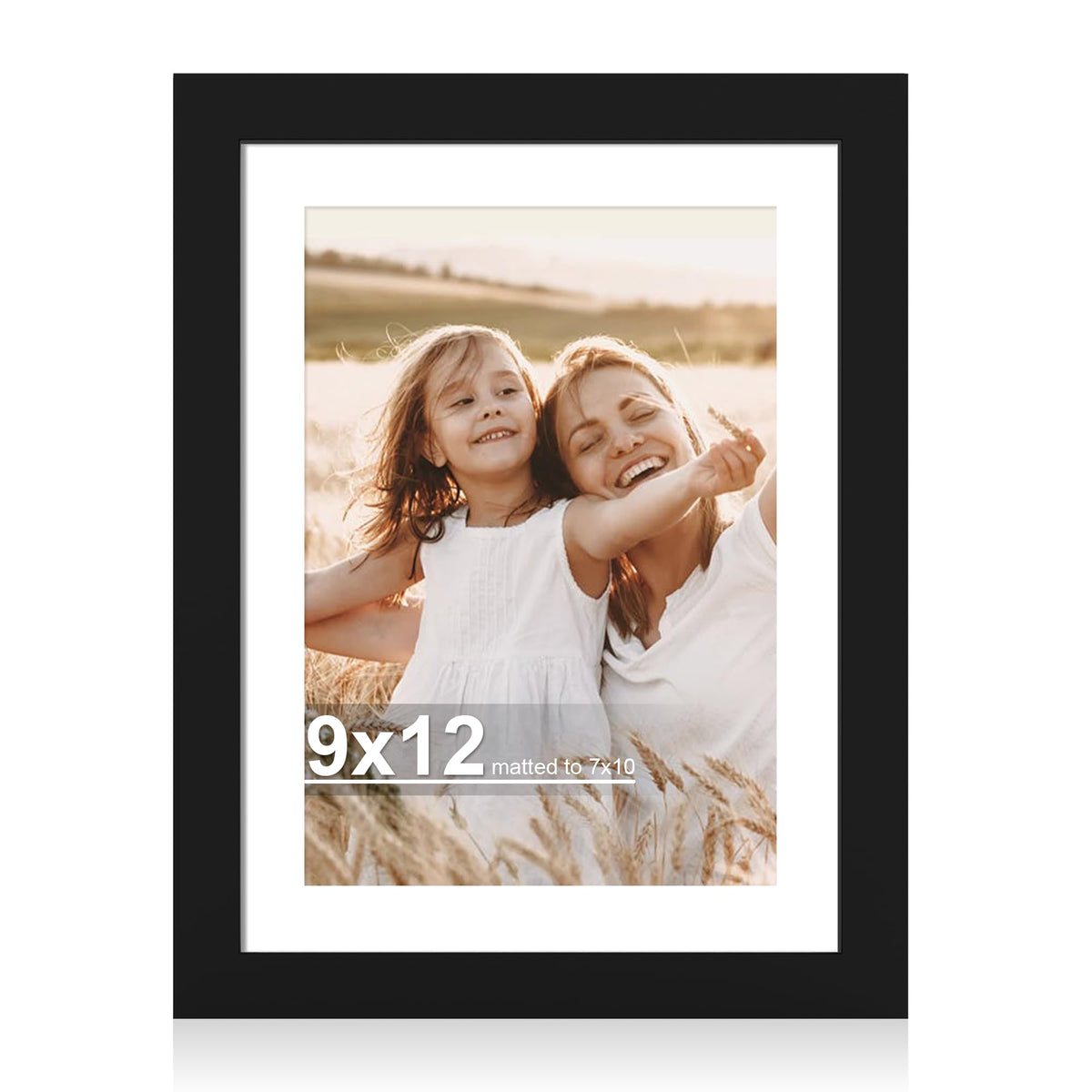 Hongkee 4x6 Picture Frame with Real Glass Wood Frame, 1 Pack (Mat 3.5x5)