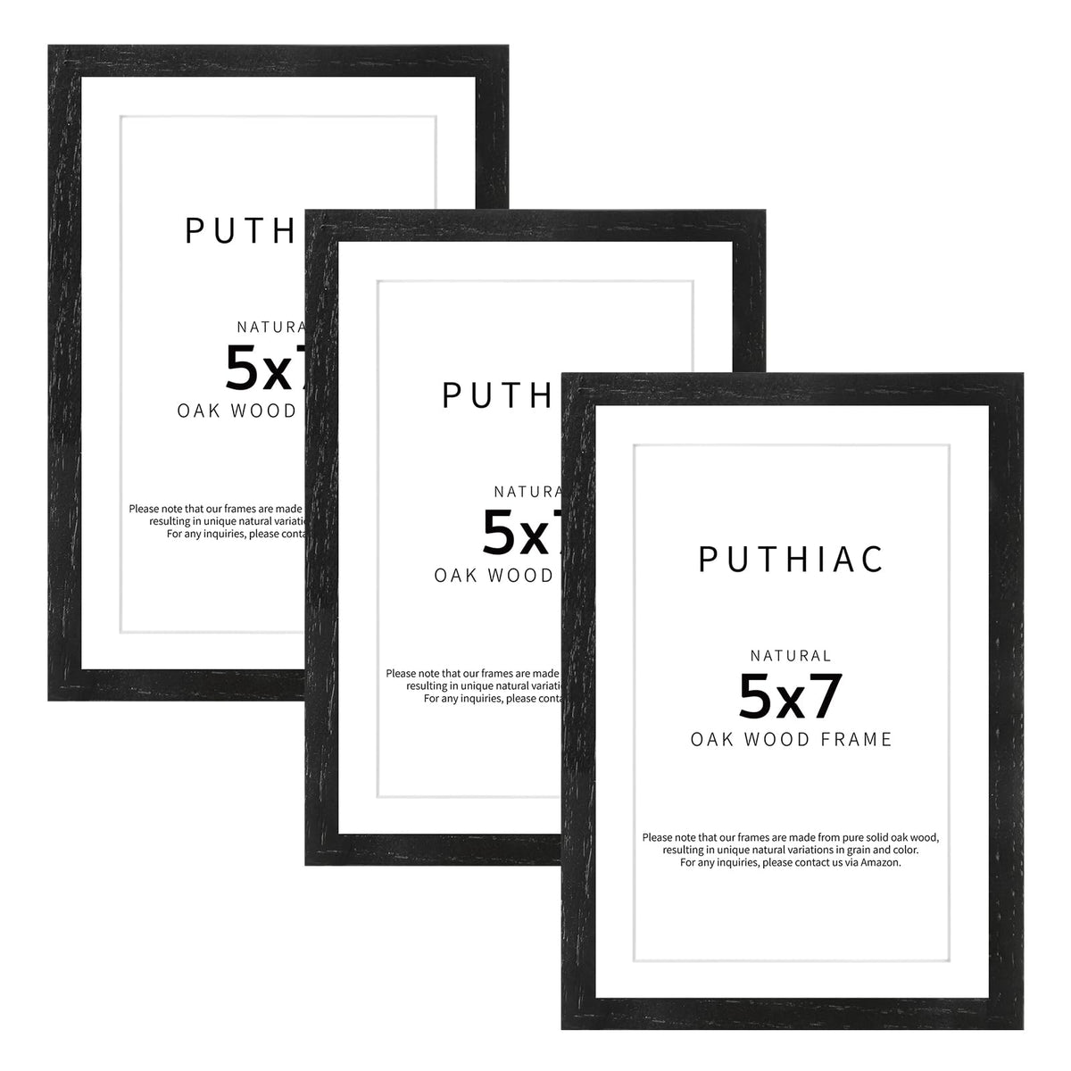 puthiac 11x14 Solid Oak Wood Picture Frame, Natural Oak, 1 Pack