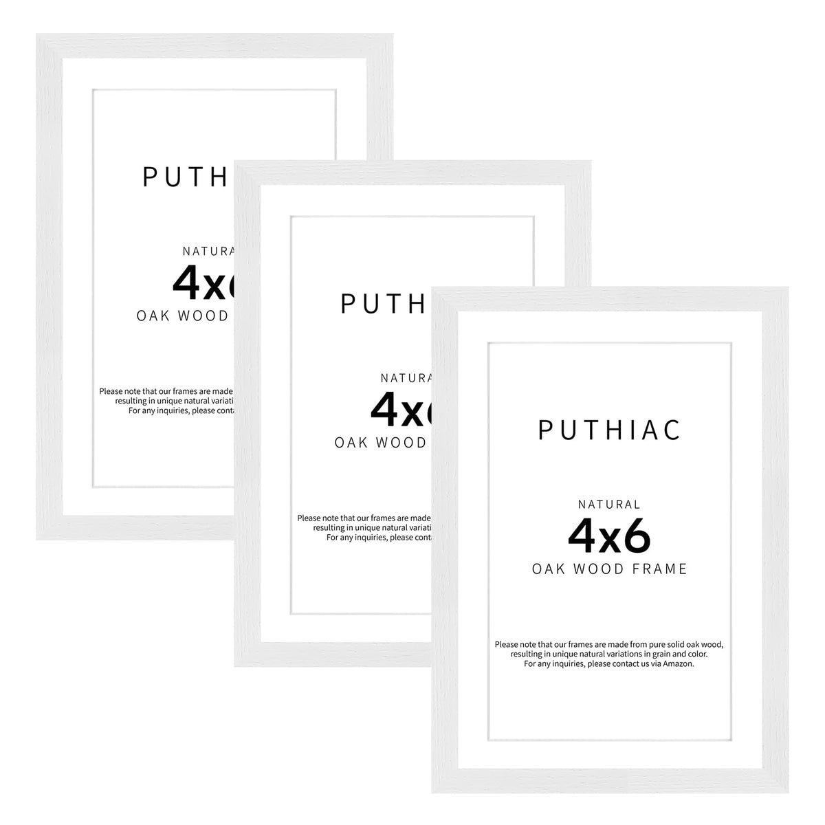 puthiac 11x14 Solid Oak Wood Picture Frame, Natural Oak, 1 Pack