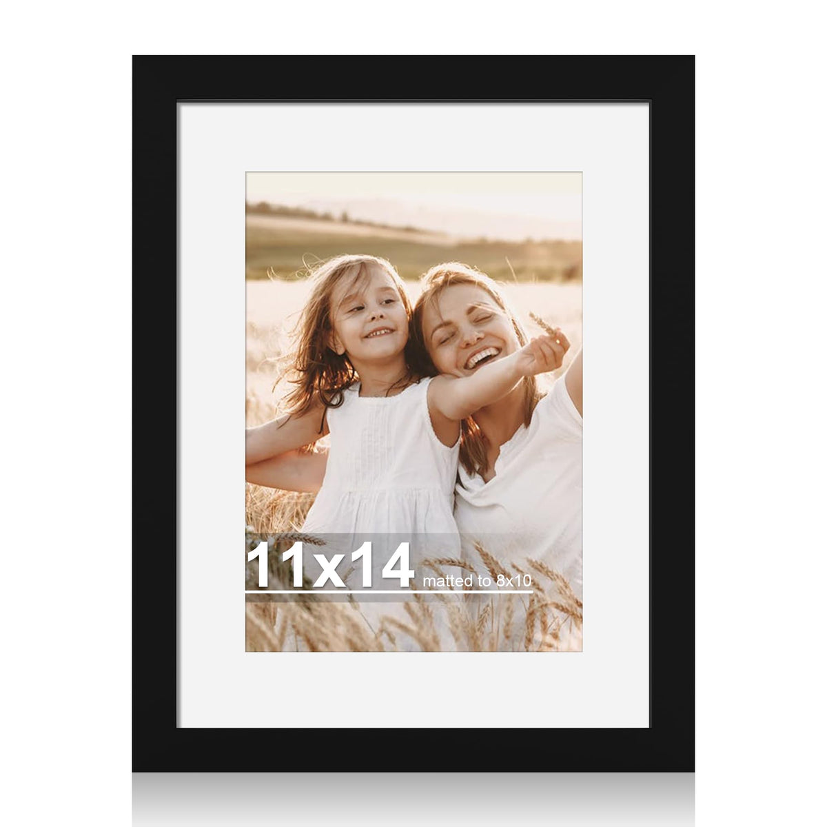 Hongkee 4x6 Picture Frame with Real Glass Wood Frame, 1 Pack (Mat 3.5x5)
