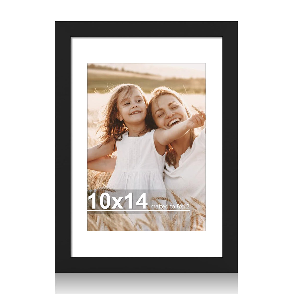 Hongkee 4x6 Picture Frame with Real Glass Wood Frame, 1 Pack (Mat 3.5x5)