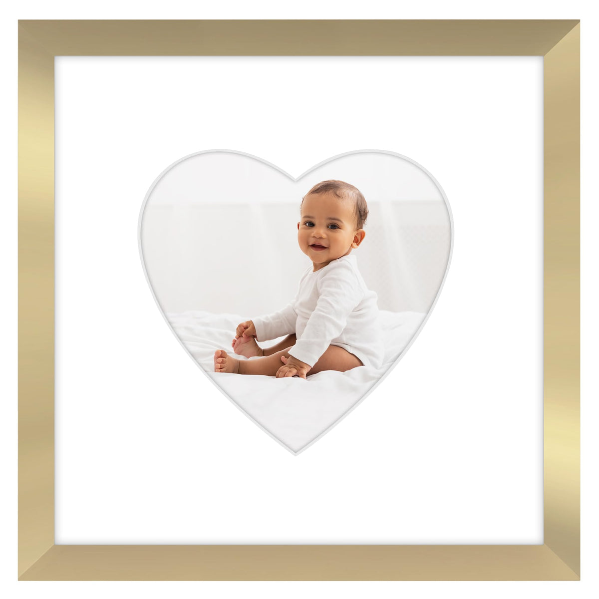 Americanflat 11x14 Picture Frame - Matted to 8x10 - Silver