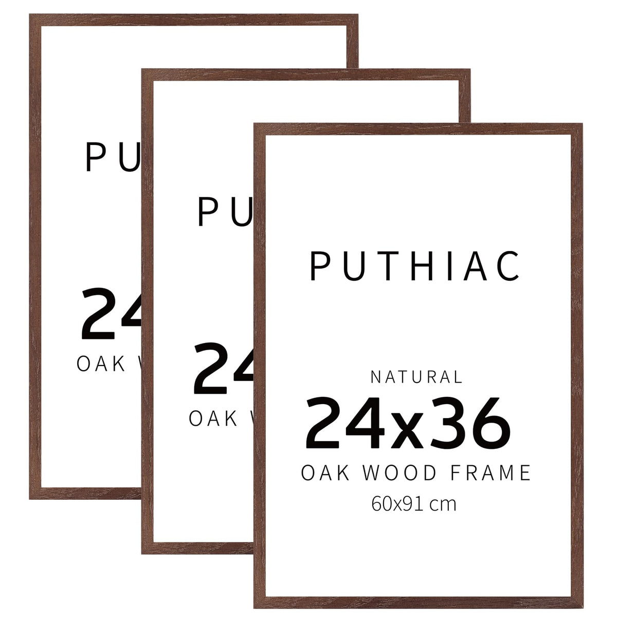 puthiac 11x14 Solid Oak Wood Picture Frame, Natural Oak, 1 Pack