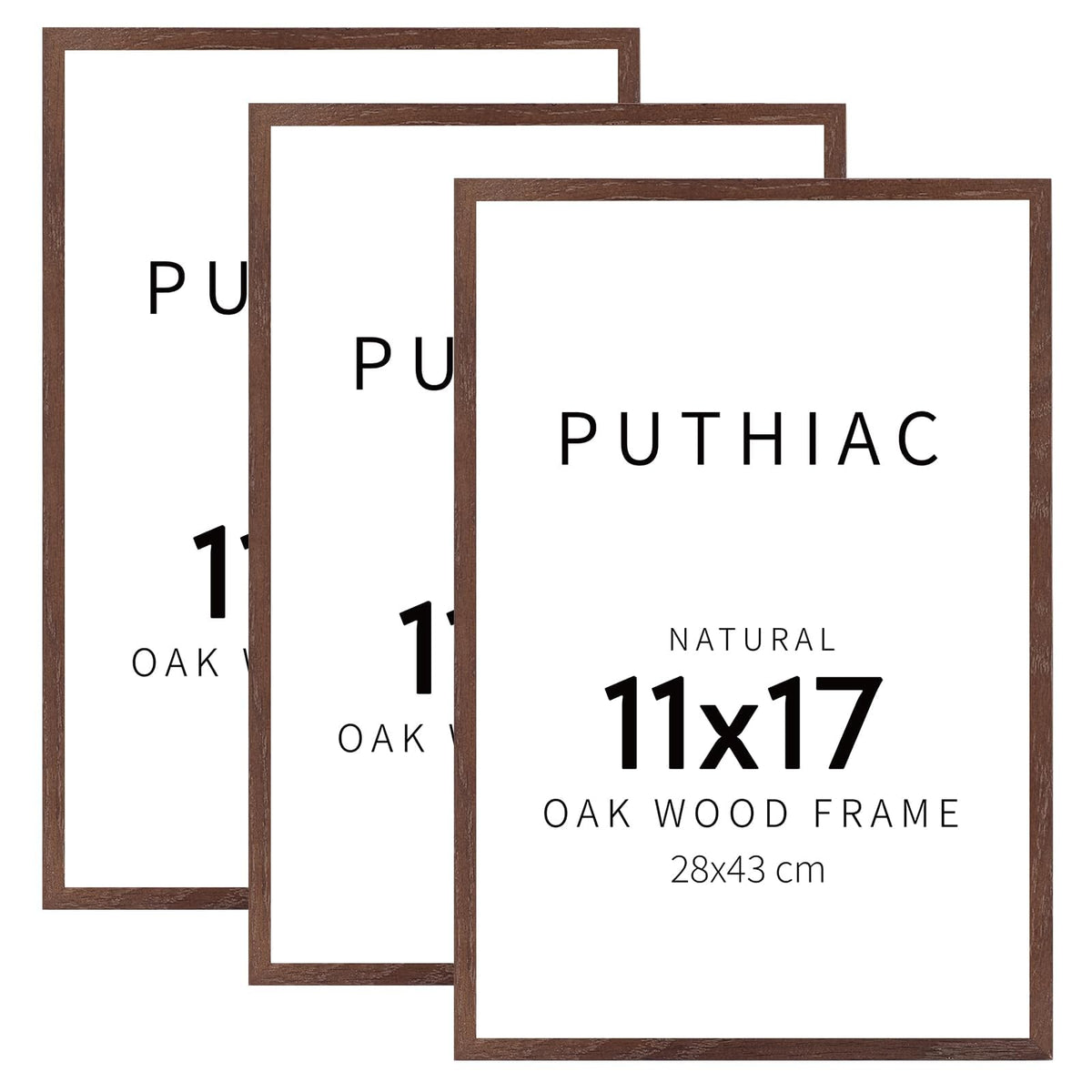puthiac 11x14 Solid Oak Wood Picture Frame, Natural Oak, 1 Pack