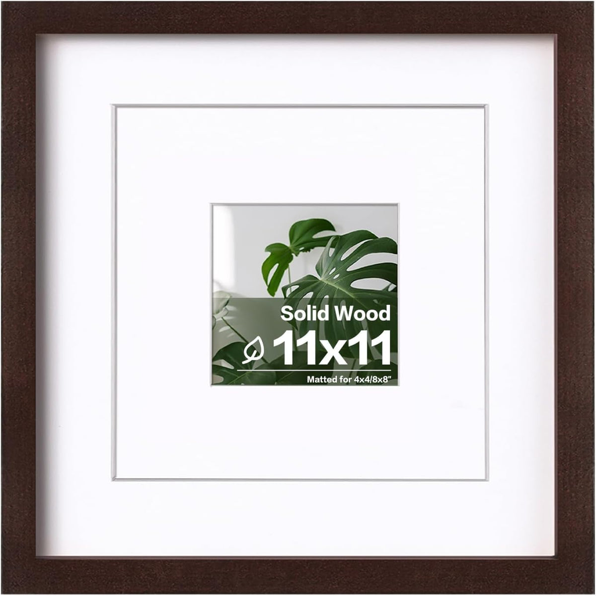 Egofine 11x14 Picture Frame Made of Solid Wood Covered by Plexiglass, Display Pictures 5x7/8x10 with Mat or 11x14 Without Mat for Table Top Display and Wall Mounting Photo Frame, Navy Blue