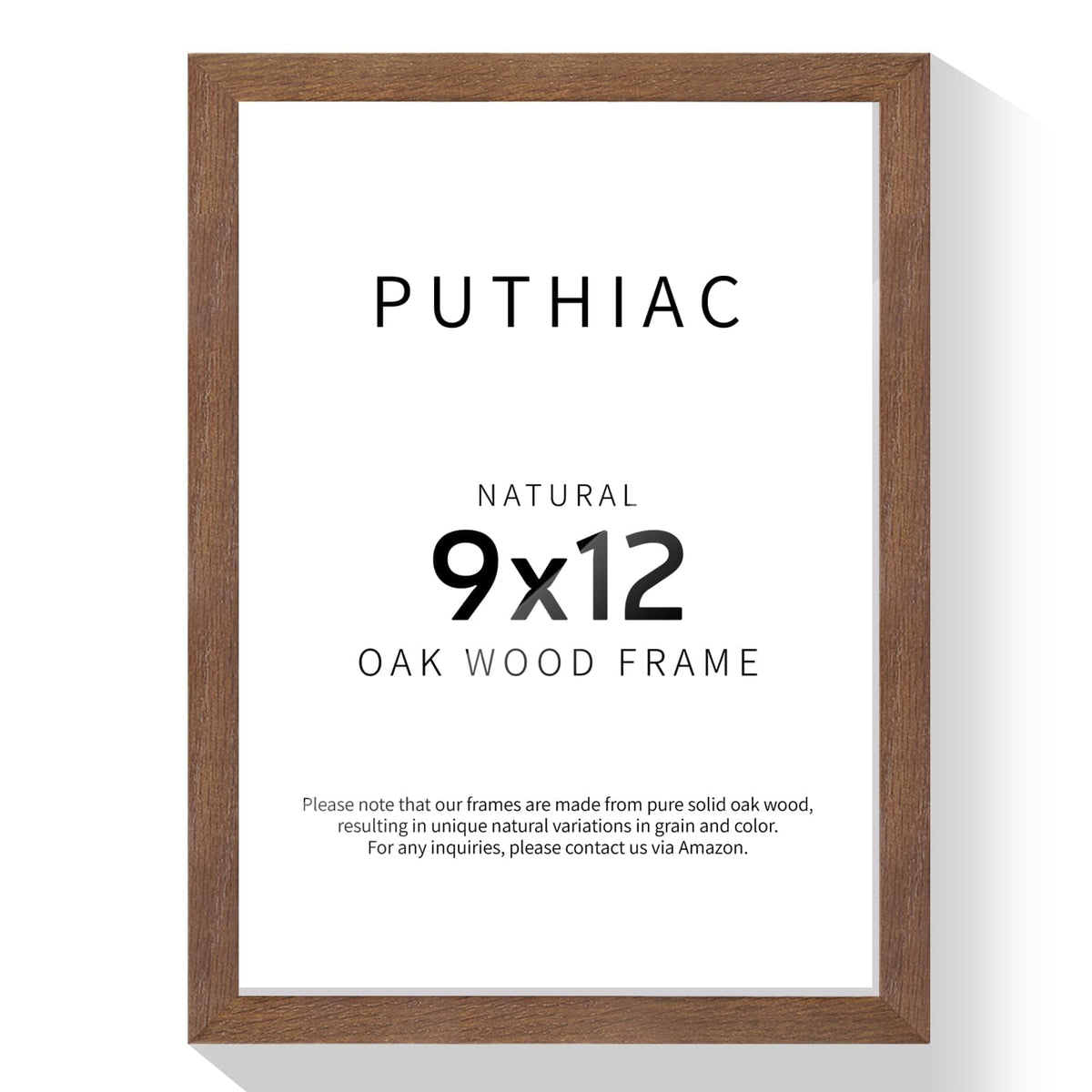 puthiac 11x14 Solid Oak Wood Picture Frame, Natural Oak, 1 Pack