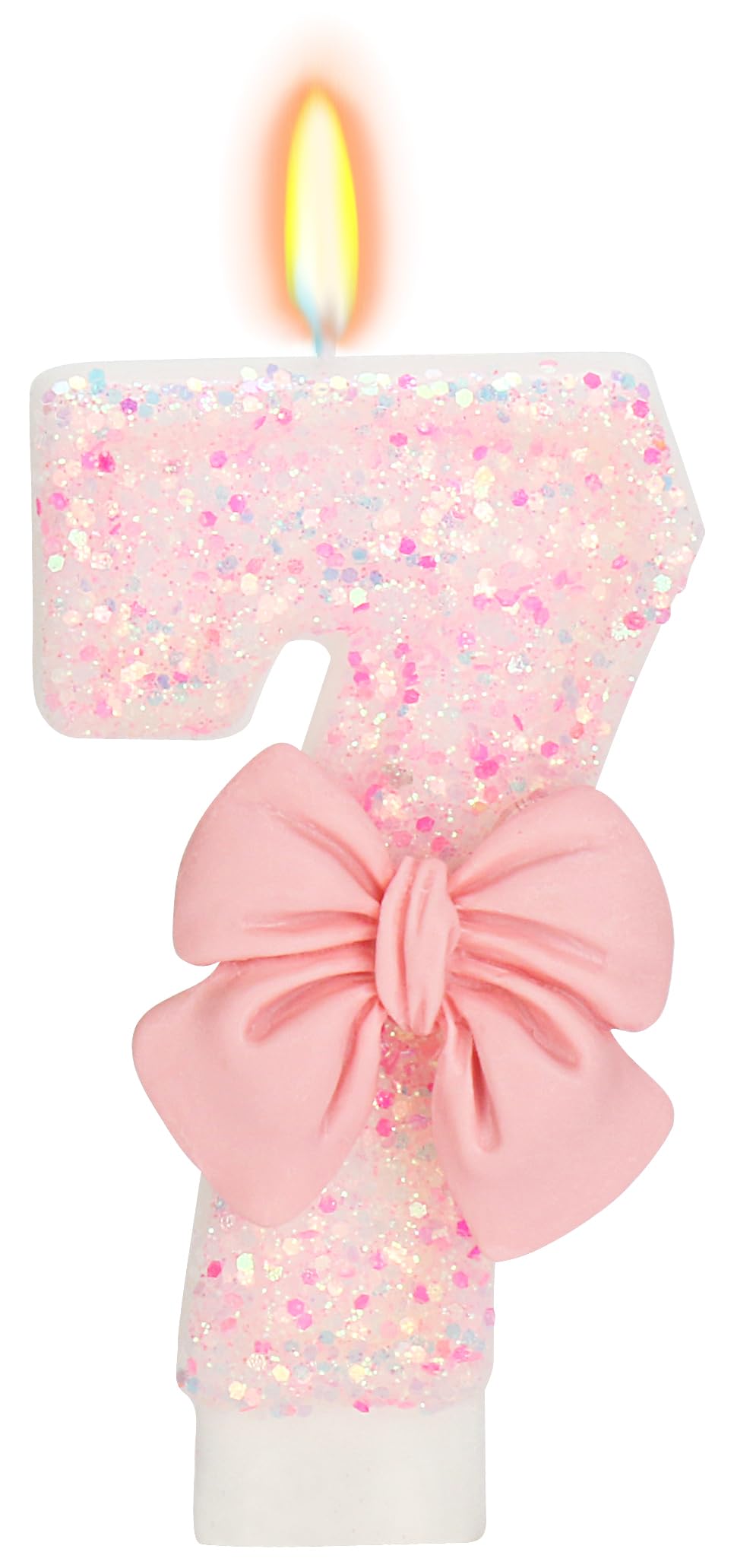 Pink Bow Number 1 Birthday Candle 1st Birthday Decorations Girl