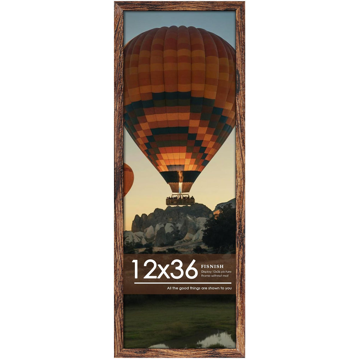 12x16 Picture Frame Brown, Classic Poster Frame for Wall Mounting