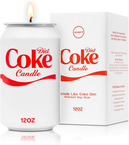 Diet Candle - Smells Like the Real Soda - Soy Funny Candles Merch Gifts