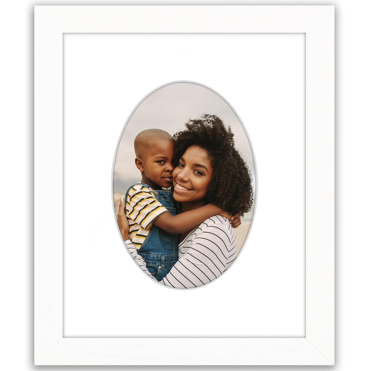 Americanflat 11x14 Picture Frame - Matted to 8x10 - Silver