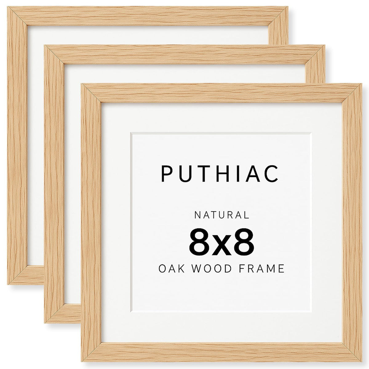 puthiac 11x14 Solid Oak Wood Picture Frame, Natural Oak, 1 Pack