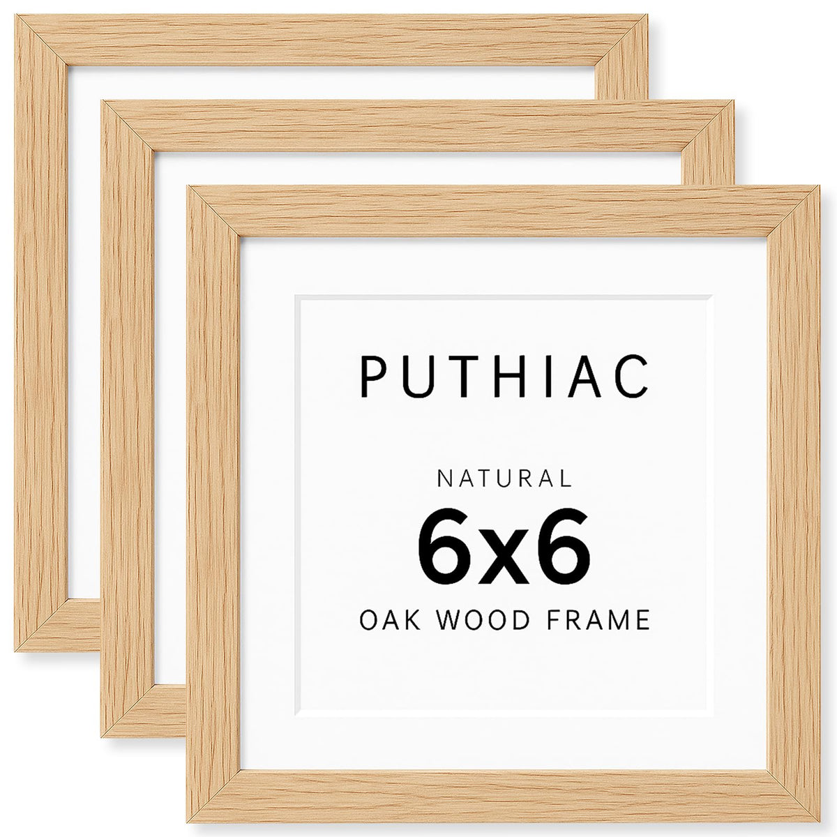 puthiac 11x14 Solid Oak Wood Picture Frame, Natural Oak, 1 Pack